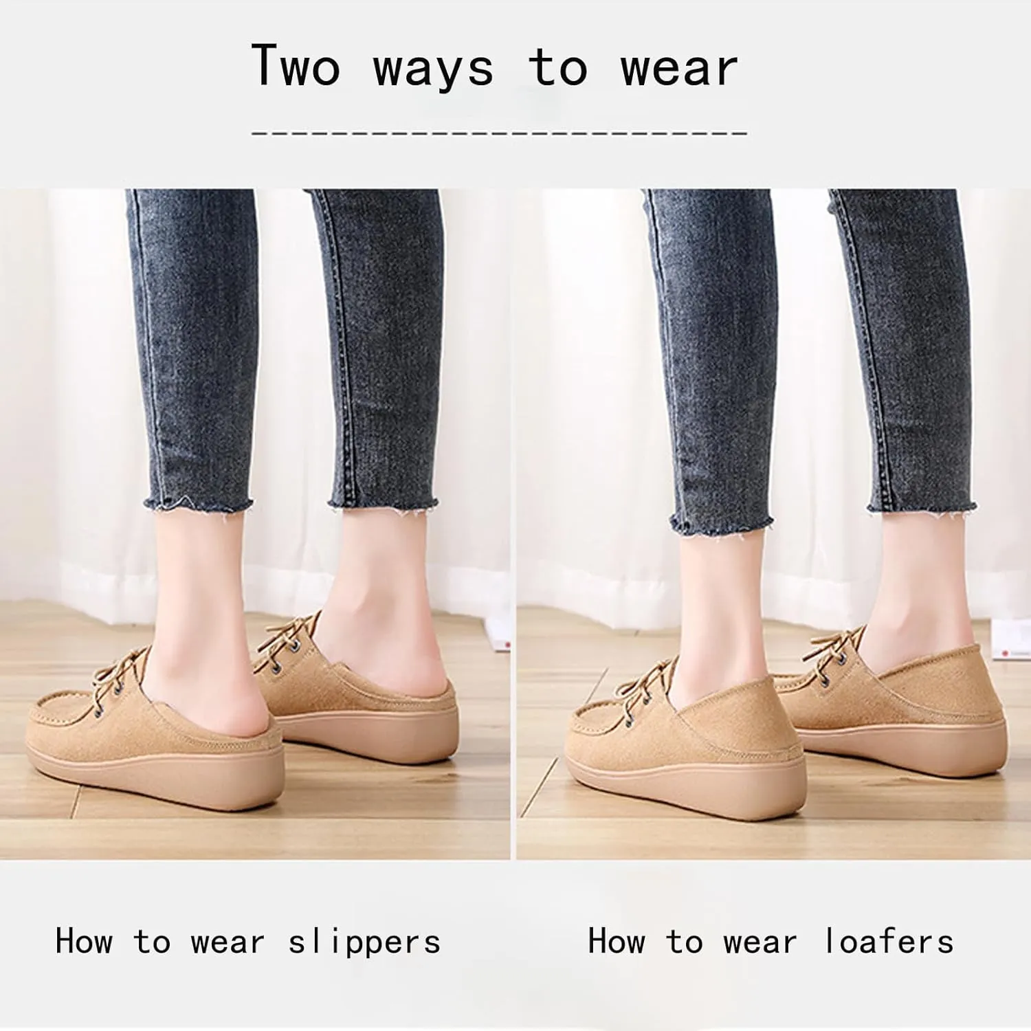 Aceptolcom Women's Suede Wedge Loafers Slip On Comfortable Penny Loafers Thick Soft Platform Shoes Business Work Walking