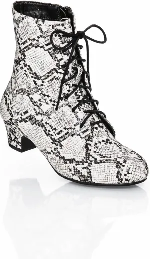 AmeriMark Jada Lace Up Ankle Boots Low Heeled Boots for Women