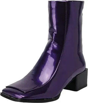 Ankle Boots for Women Chunky Boots for Women Fashion Back Zipper Square Toe Block Heels Korean PU Women Fall Boots