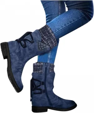 Ankle Boots for Women Winter Hiking Boots Keep Warm Anti-Slip Soft Sole Warm Fur Lined Winter Ankle Booties