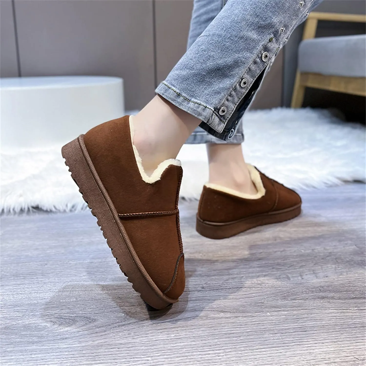 Ankle Winter Boots for Women Slip on Comfortable Ankle Fashion Boot Lace up Ankle Booties Casual Cold Weather Booties
