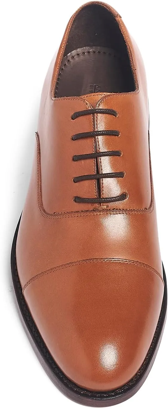 Anthony Veer Clinton Cap-Toe Oxford Dress Shoes for Men | Full-Grain Leather Upper | Goodyear Welt Construction | Ortholite Cushion Comfort | Recraftable Leather Outsole