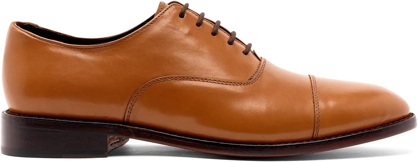 Anthony Veer Clinton Cap-Toe Oxford Dress Shoes for Men | Full-Grain Leather Upper | Goodyear Welt Construction | Ortholite Cushion Comfort | Recraftable Leather Outsole