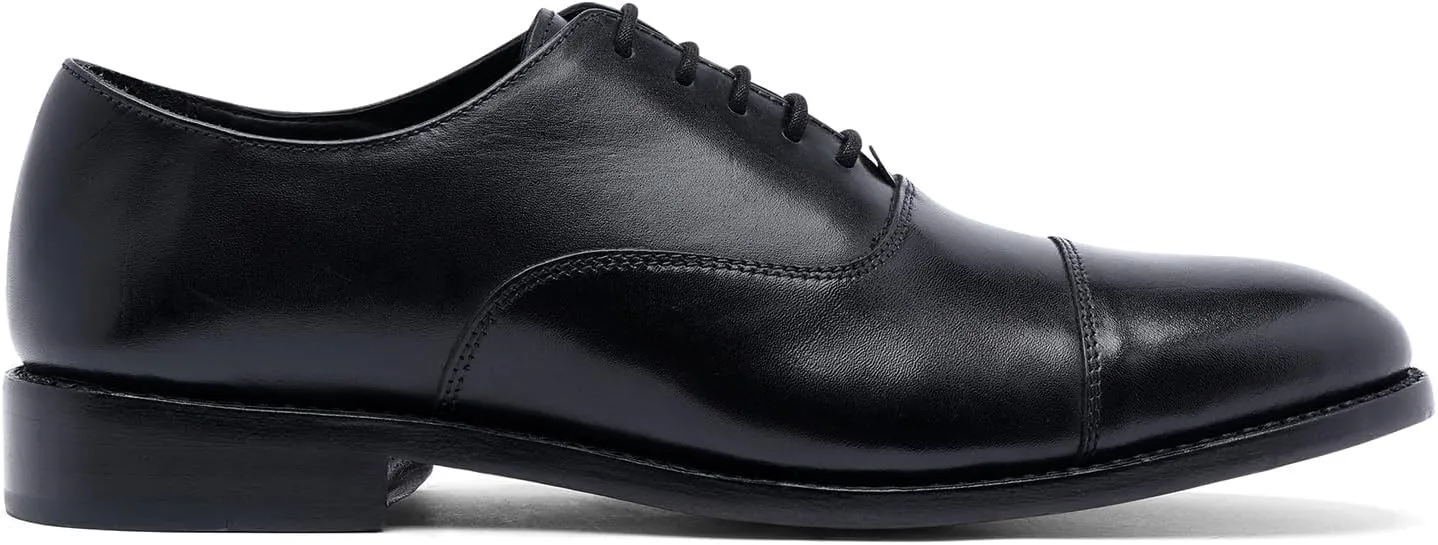 Anthony Veer Clinton Cap-Toe Oxford Dress Shoes for Men | Full-Grain Leather Upper | Goodyear Welt Construction | Ortholite Cushion Comfort | Recraftable Leather Outsole