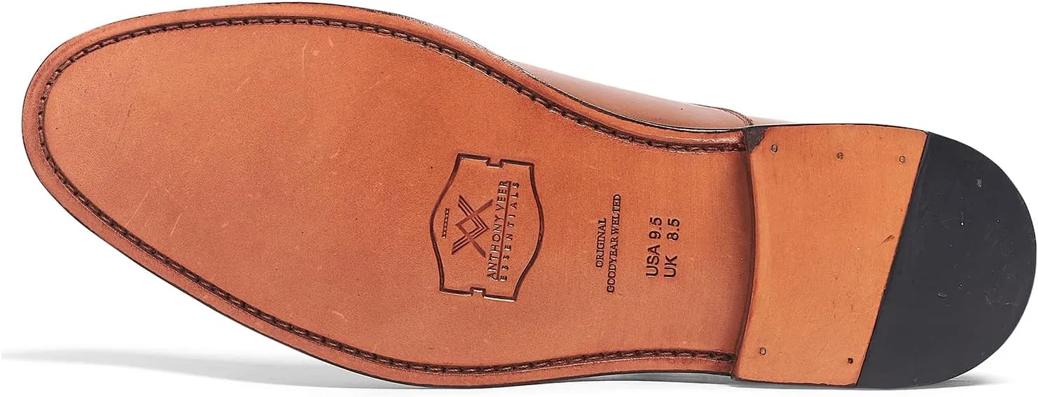 Anthony Veer Clinton Cap-Toe Oxford Dress Shoes for Men | Full-Grain Leather Upper | Goodyear Welt Construction | Ortholite Cushion Comfort | Recraftable Leather Outsole