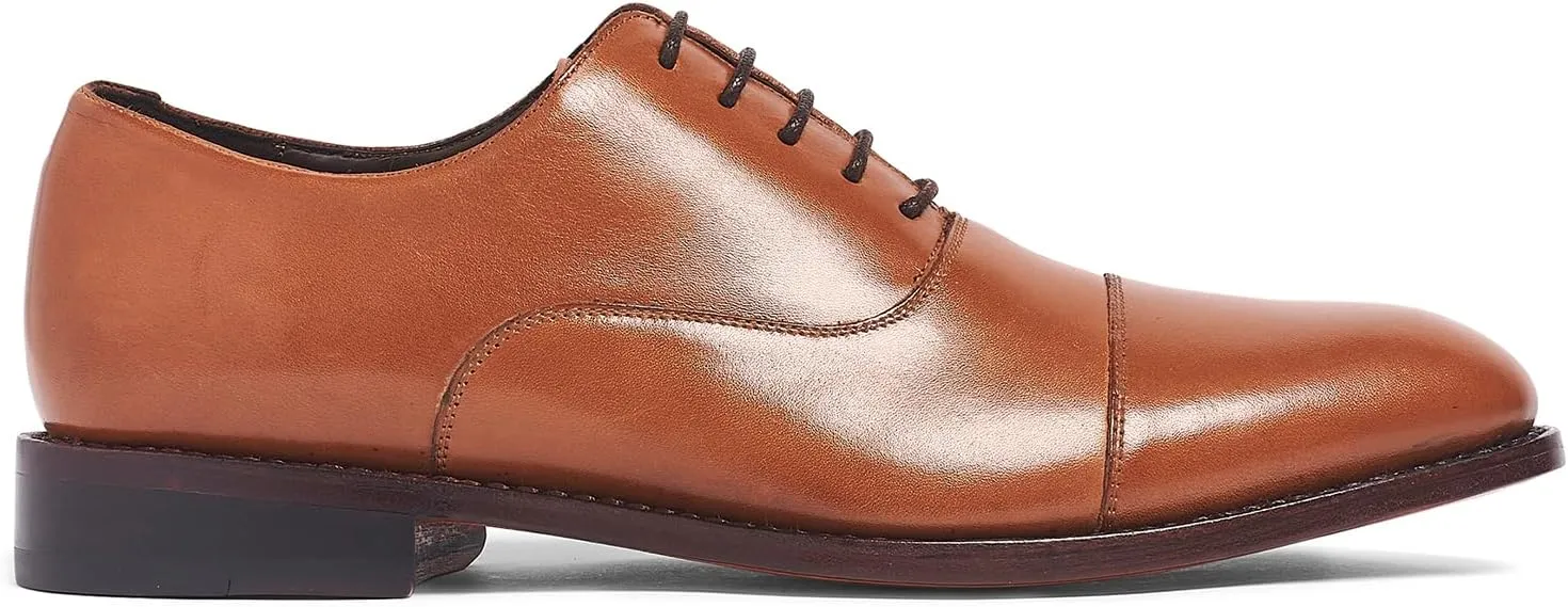 Anthony Veer Clinton Cap-Toe Oxford Dress Shoes for Men | Full-Grain Leather Upper | Goodyear Welt Construction | Ortholite Cushion Comfort | Recraftable Leather Outsole