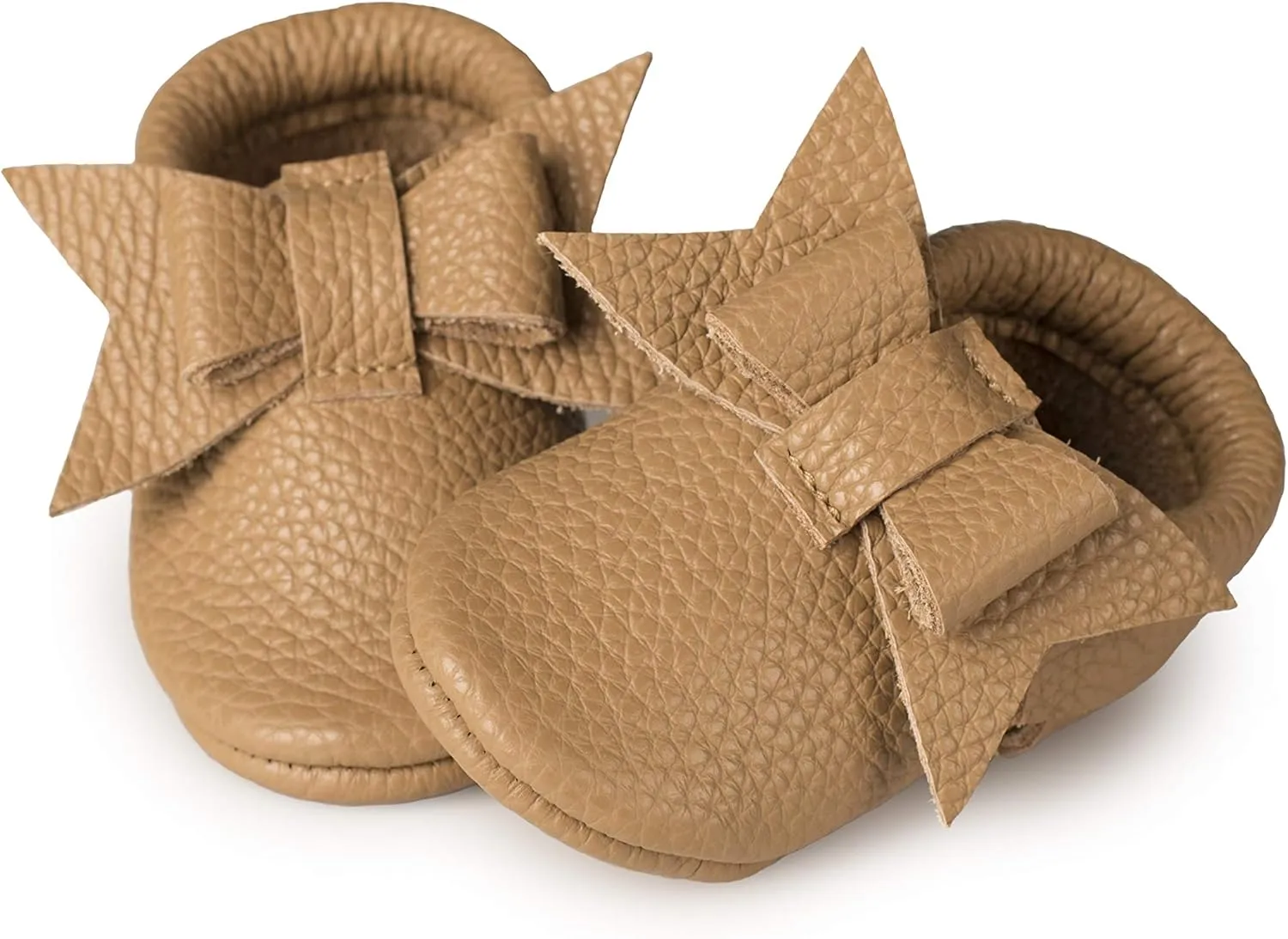 Baby Girl Shoes Moccasins with Bow (Italian Leather) Soft Sole for Girls | Crib, Infants, Babies, Toddlere, Newborn, Walking