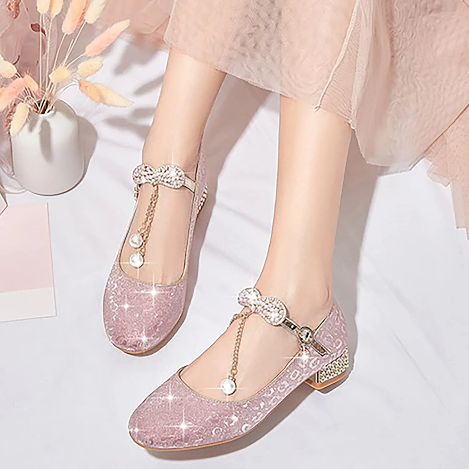 Baby Girl Wedding Dress Shoes Christmas Shoes Shoes Walking Shoes Sparkly Sandals Princess Ballet Mary Jane Sandals