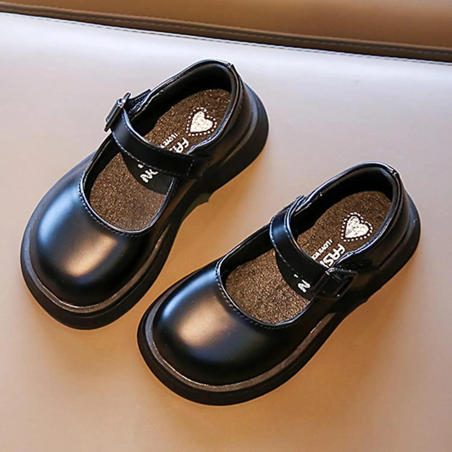 Baby Girls Mary Jane Shoes with Soft Soles Slip on Classic Wedding Dress Mary Jane Lightly Baby Comfort Sneaker Shoes Little/Big Girls