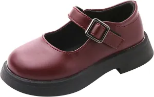 Baby Girls Mary Jane Shoes with Soft Soles Slip on Classic Wedding Dress Mary Jane Lightly Baby Comfort Sneaker Shoes Little/Big Girls