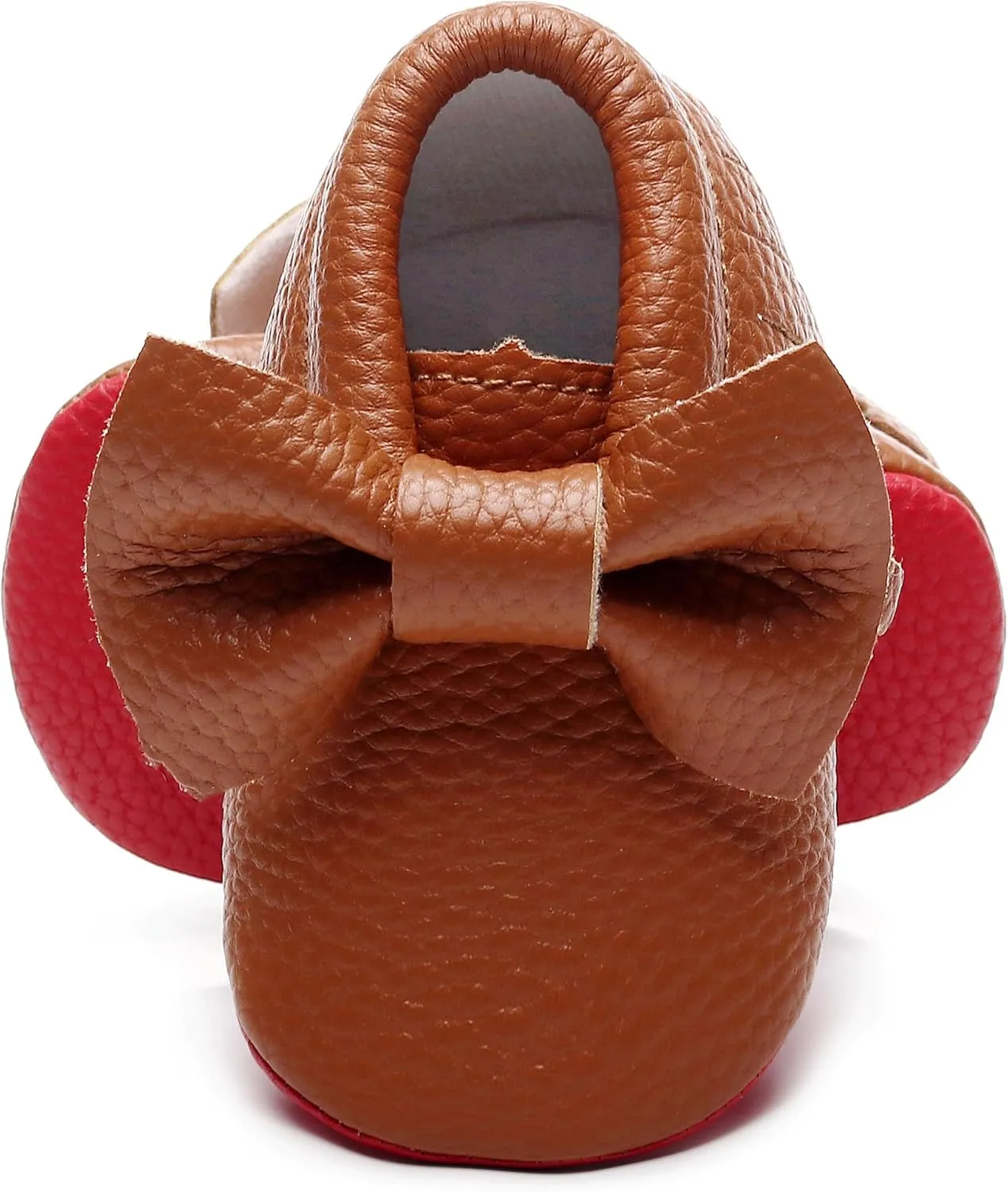 Bebila Double Bow Fringe Baby Moccasins - Soft Sole Baby Shoes Girls Toddler Crib Flats