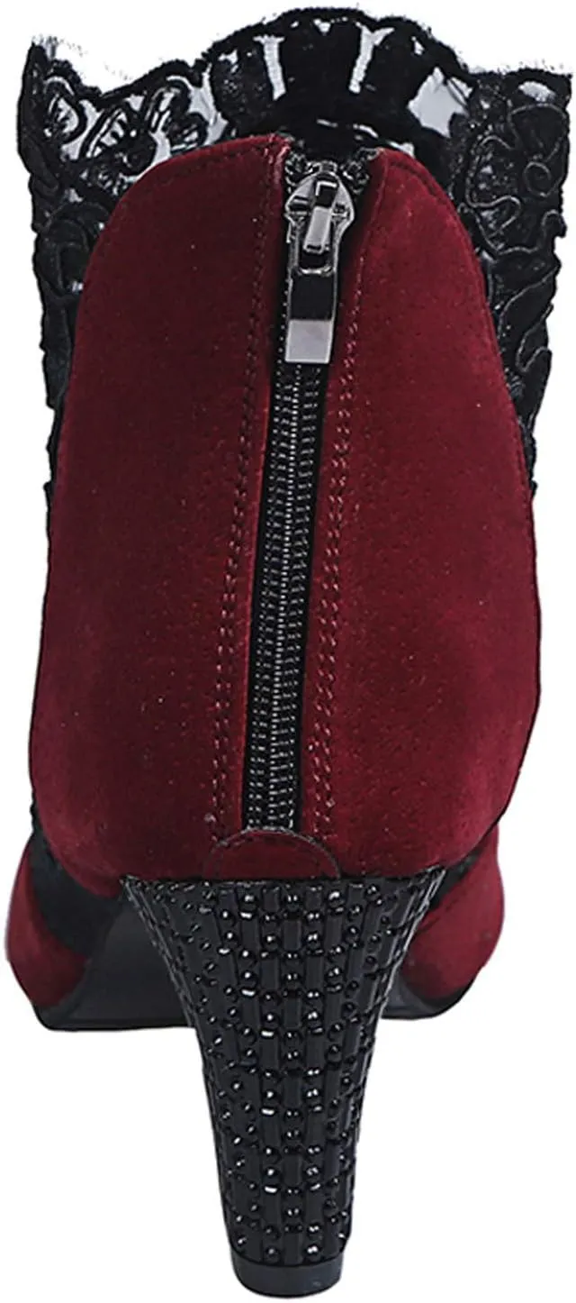 Boots for Women Low Heel Ankle Bootie Winter Lace up Low Stacked Block Heel Mid Calf Military Combat Boots 52