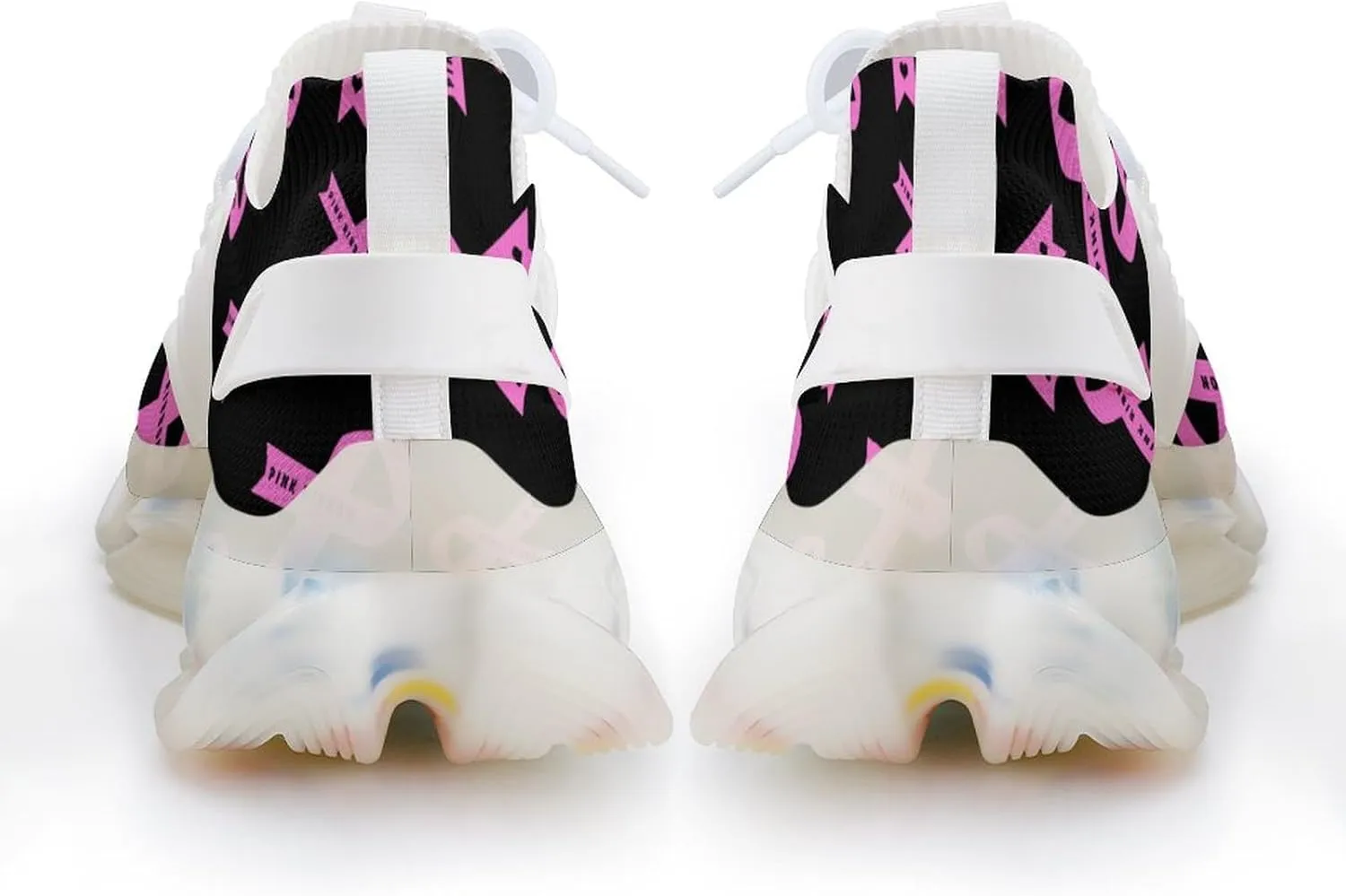 Breast Cancer Awareness Men's Running Shoes Lightweight Walking Shoe Breathable Sneaker
