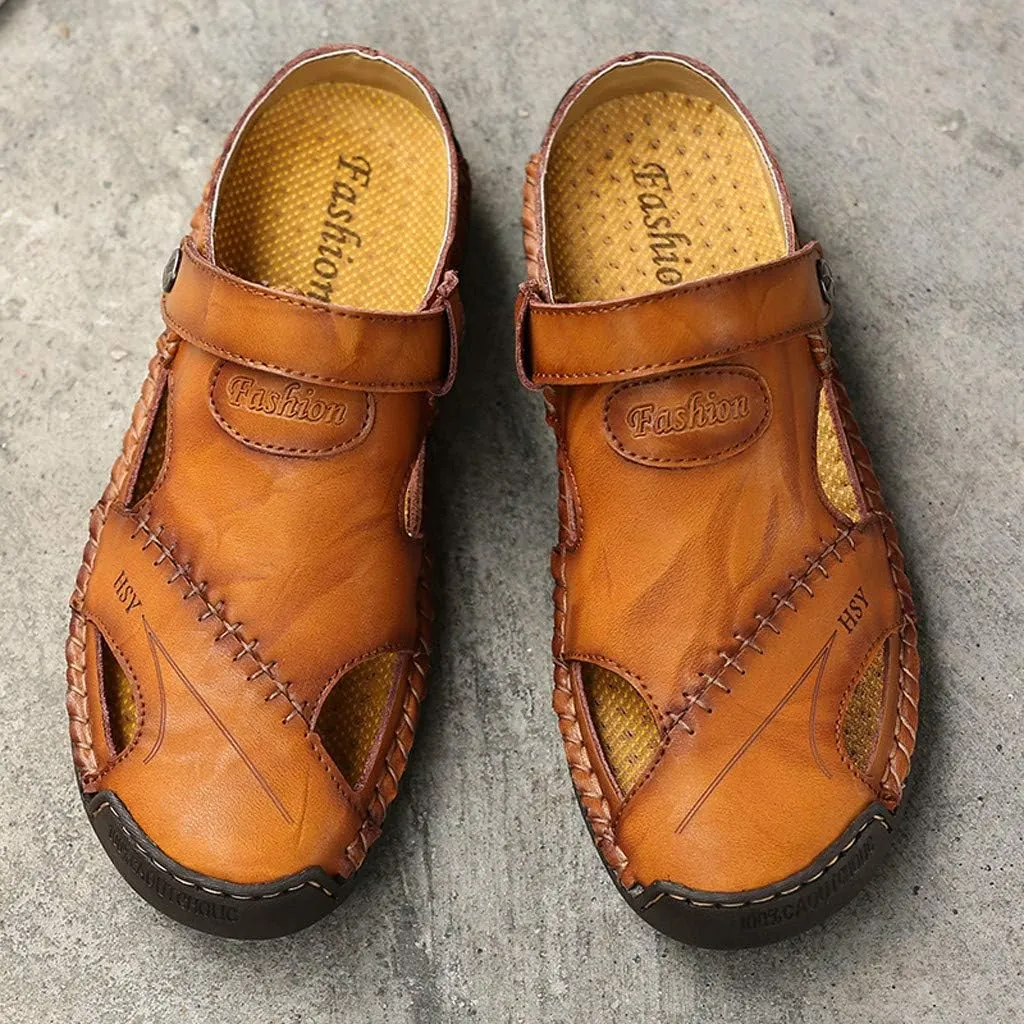 Casual Shoes Breathable Sandals Men's Leather Summer Outdoor Beach Men's sandals Knee Sandals for Men