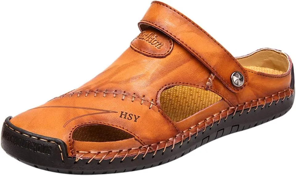 Casual Shoes Breathable Sandals Men's Leather Summer Outdoor Beach Men's sandals Knee Sandals for Men