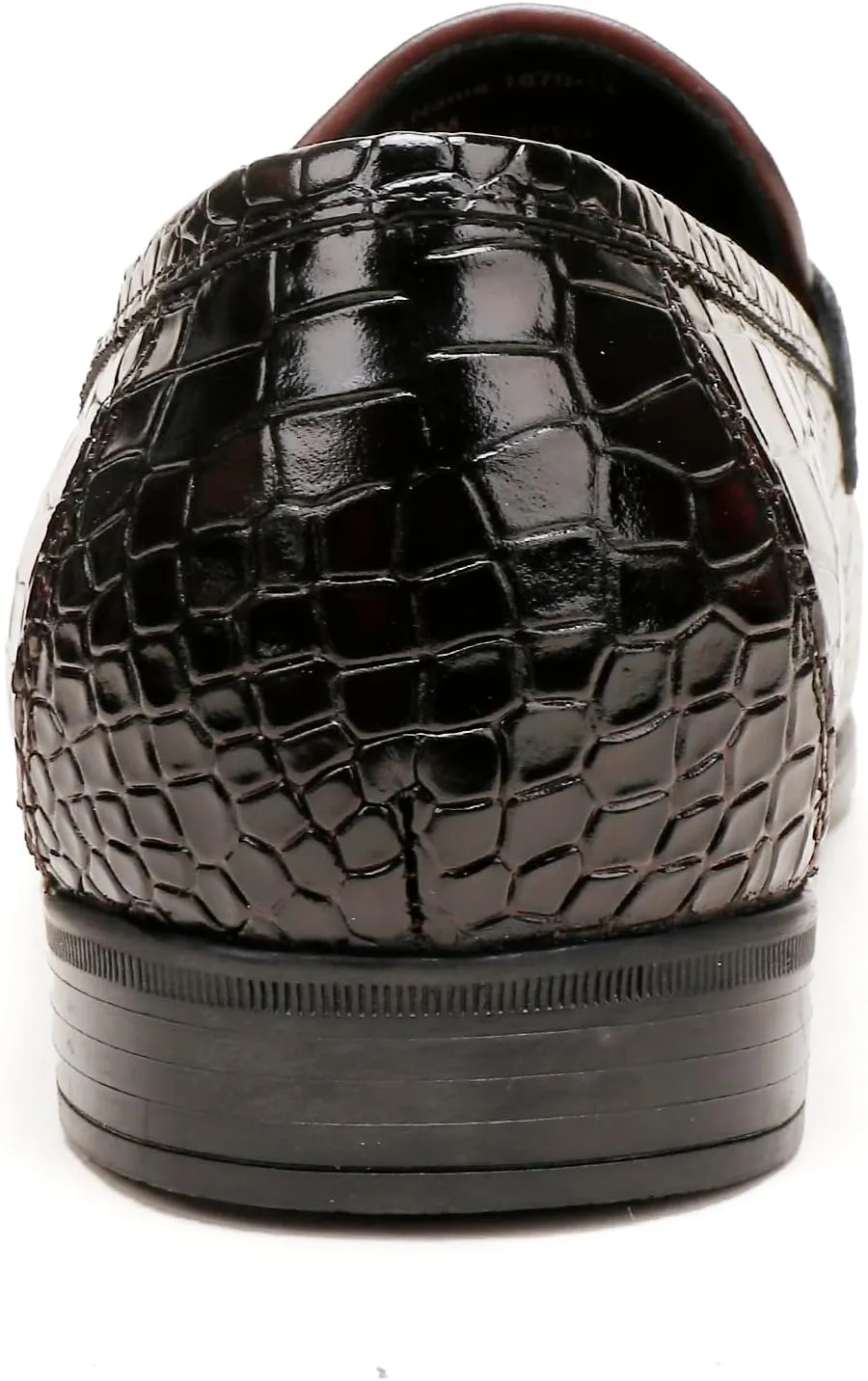 Classic Leather Dress Shoes for Men, Premium Alligator Printed Bussiness Dress Slip on Loafer for Mens