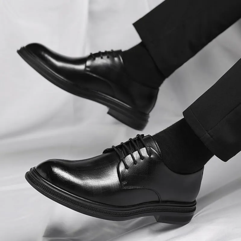 Classic Men's Dress Shoes Formal Casual Business Oxford Shoes Classic Lace Up Derby Shoes for Men