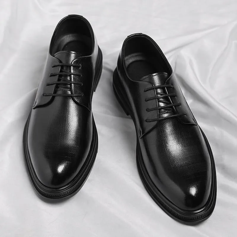 Classic Men's Dress Shoes Formal Casual Business Oxford Shoes Classic Lace Up Derby Shoes for Men