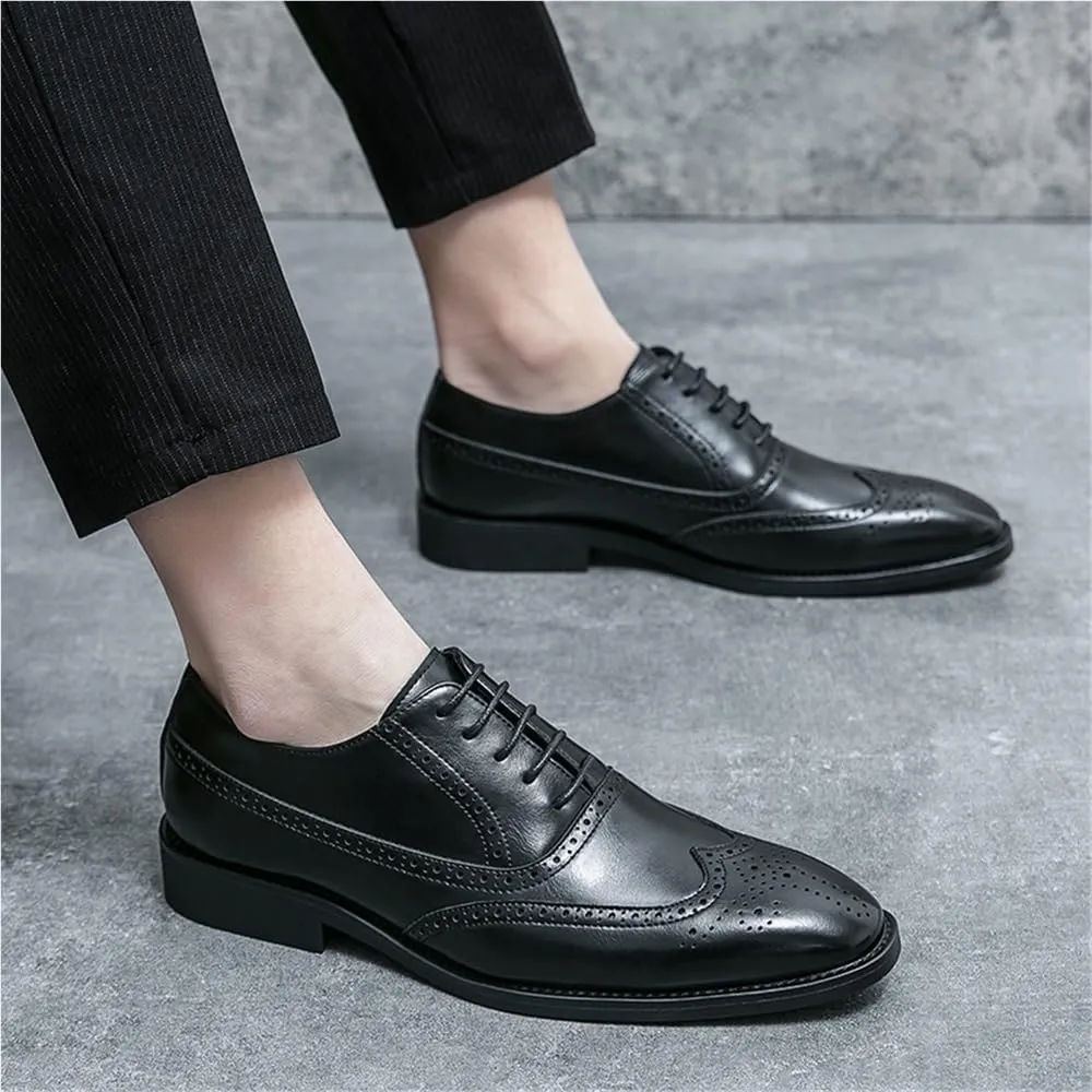 Comfortable Business Oxford Shoes for Men Soft Sole Leather Dress Shoes