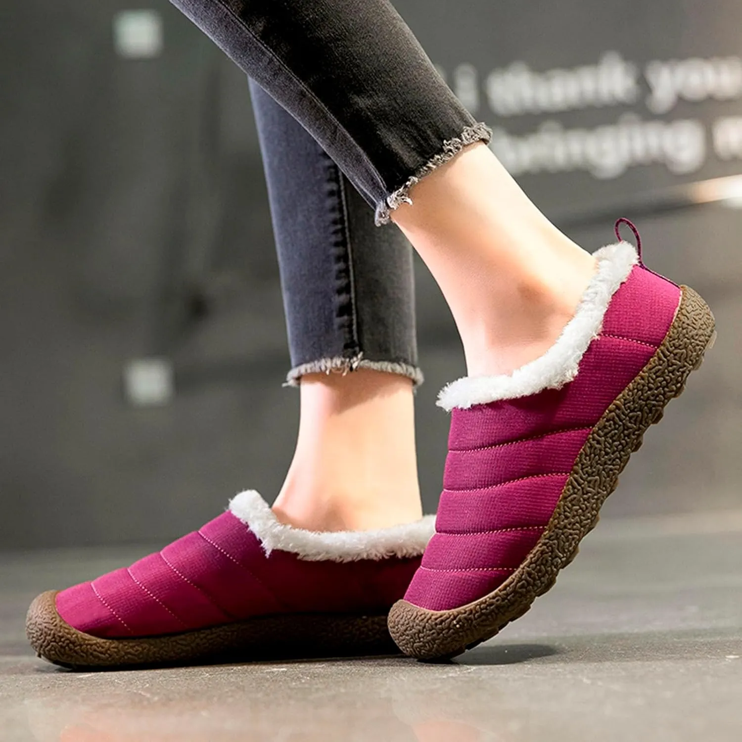 Couple Autumn And Winter Fashion Plus Wool Thickened Low Top Warm Shoes For Men And Women Soft Women Winter Calf Boots