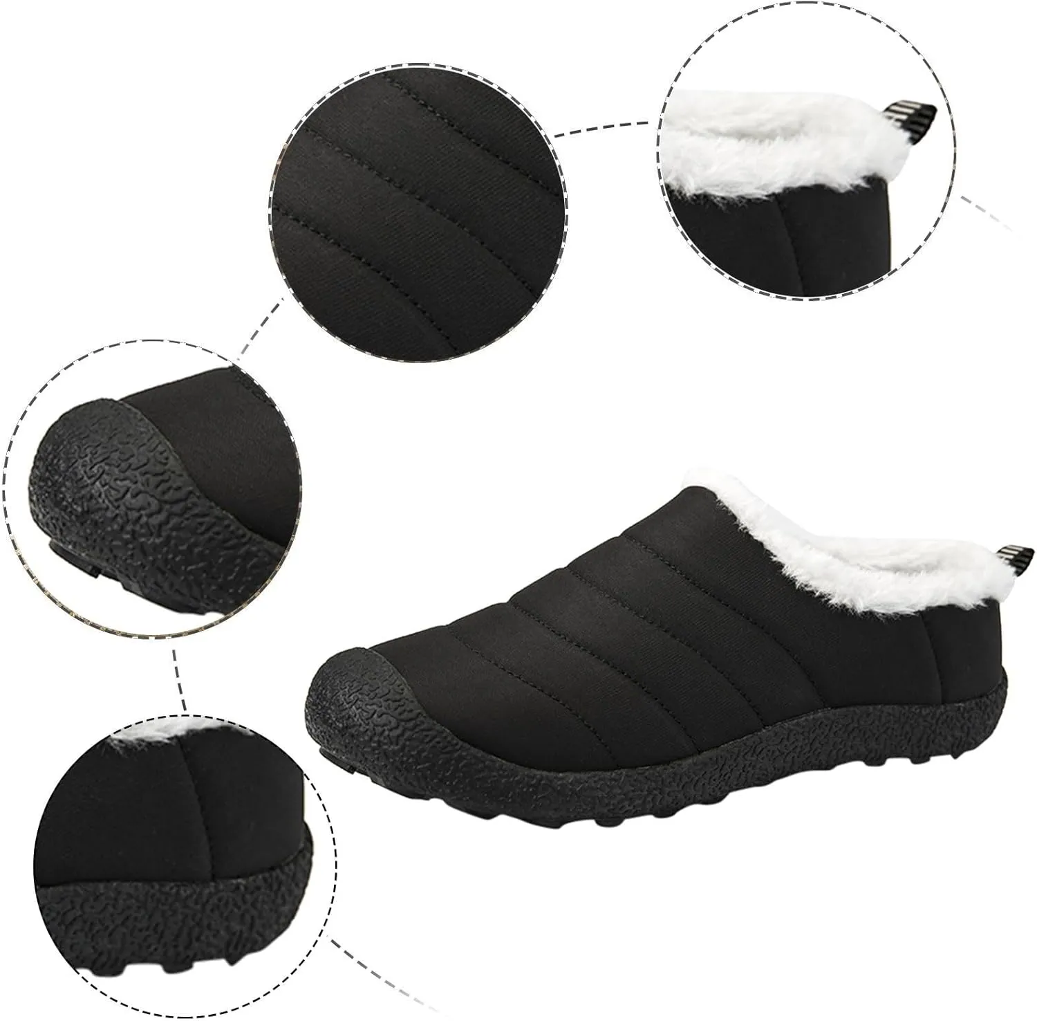Couple Autumn And Winter Fashion Plus Wool Thickened Low Top Warm Shoes For Men And Women Soft Women Winter Calf Boots