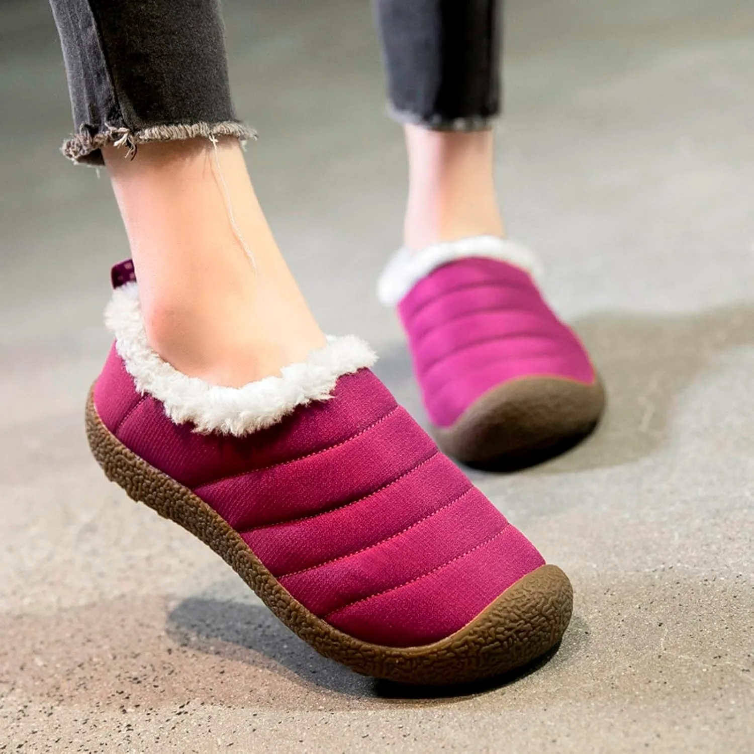 Couple Autumn And Winter Fashion Plus Wool Thickened Low Top Warm Shoes For Men And Women Soft Women Winter Calf Boots