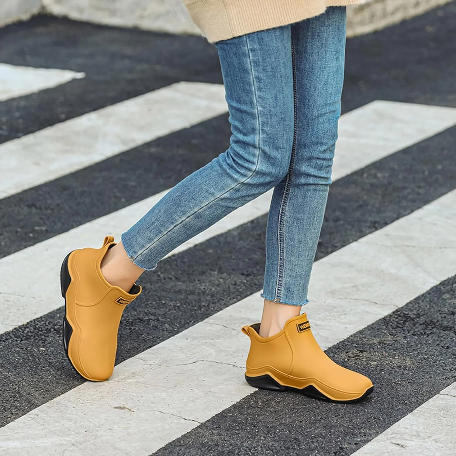 Couple Rain Shoes Outside Wear Versatile Water Shoes Thick Bottom Comfortable Non Slip Womens Original Short Rain Boot