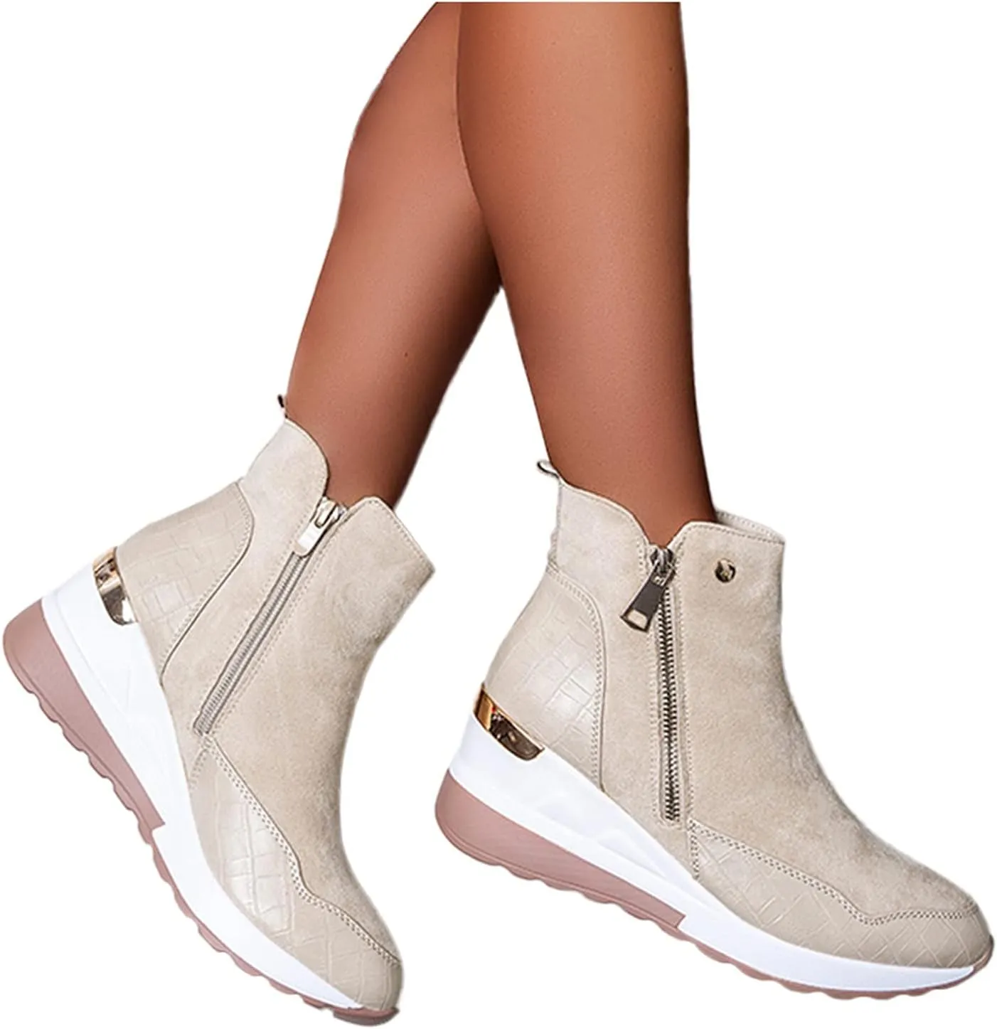 Cowboy Boots for Women High Heel Peep Toe Ankle Booties Leather Boots Wedges Short Booties Single Shoes 52