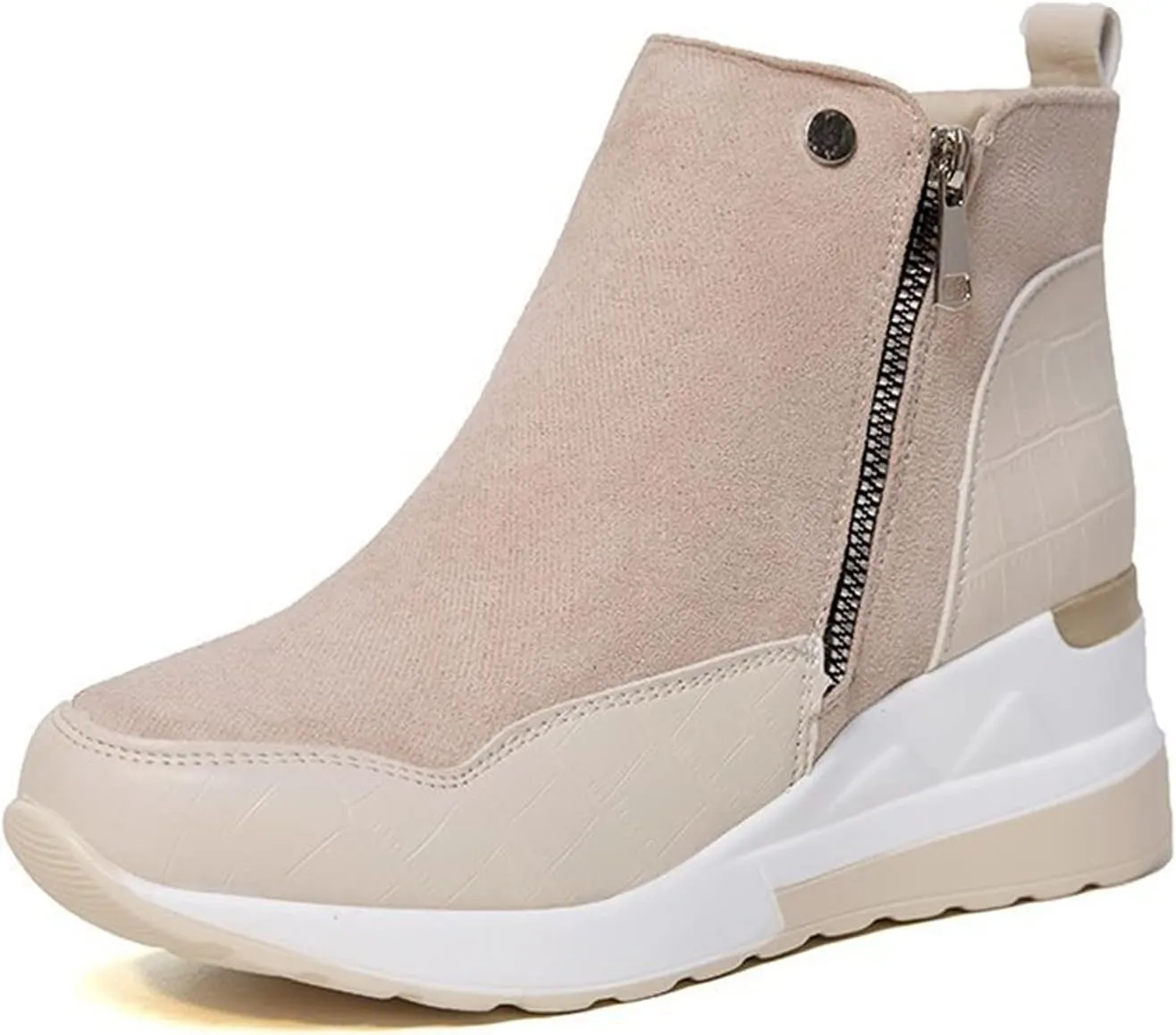 Cowboy Boots for Women High Heel Peep Toe Ankle Booties Leather Boots Wedges Short Booties Single Shoes 52