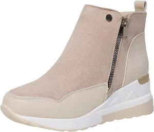 Cowboy Boots for Women High Heel Peep Toe Ankle Booties Leather Boots Wedges Short Booties Single Shoes 52