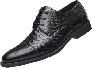 Dress Shoe Laces for Men Leather Oxford Shoes Round Toe Anti-Slip Rubber Sole Square Toe Leather Cap Toe Shoes Non-Slip Prom