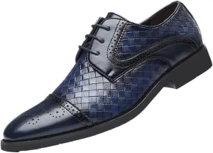 Dress Shoe Laces for Men Leather Oxford Shoes Round Toe Anti-Slip Rubber Sole Square Toe Leather Cap Toe Shoes Non-Slip Prom
