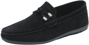 Fashion Loafers for Men's Suede Vamp Classic Office Round Toe Resistant Uniform Slip On