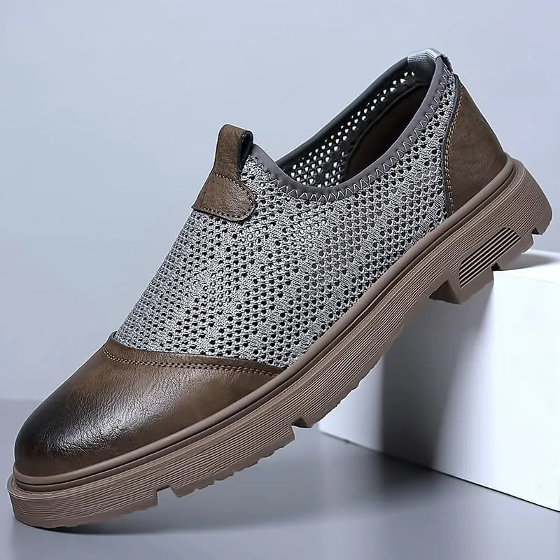 Fashion Mens Shoes Suede Vamp Prom Solid Color Round Toe Non Slip Shoe Slip-on