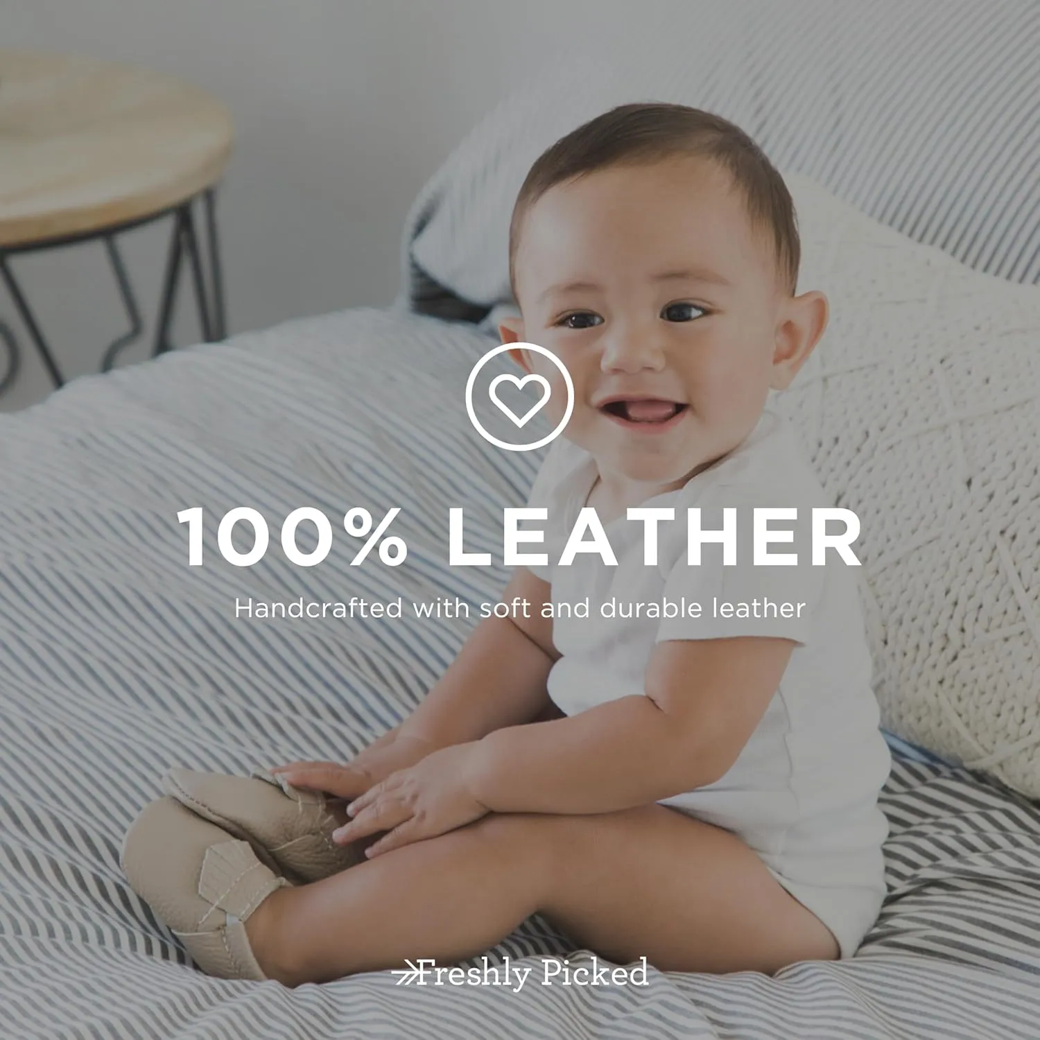Freshly Picked First Pair City Leather Moccasins - Unisex Baby Shoes, Soft Sole, Crib Shoes
