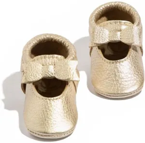 Freshly Picked Soft Sole Leather Ballet Flat Bow Moccassins - Baby Girl Shoes - Sizes 1-7 - Multiple Colors