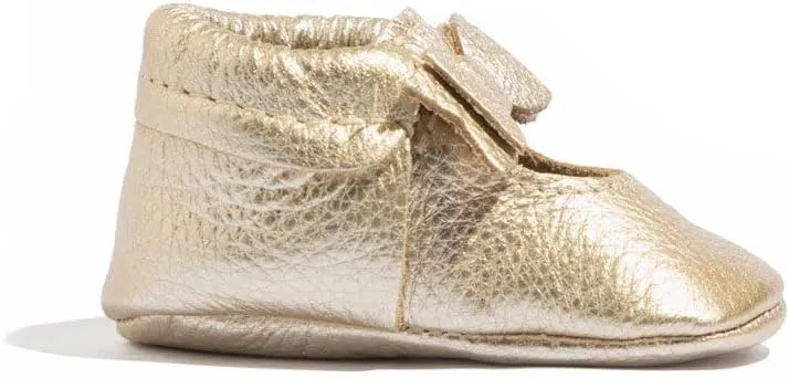 Freshly Picked Soft Sole Leather Ballet Flat Bow Moccassins - Baby Girl Shoes - Sizes 1-7 - Multiple Colors