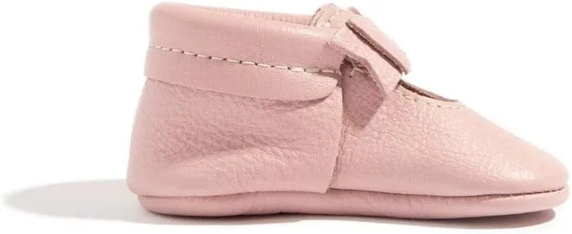 Freshly Picked Soft Sole Leather Ballet Flat Bow Moccassins - Baby Girl Shoes - Sizes 1-7 - Multiple Colors