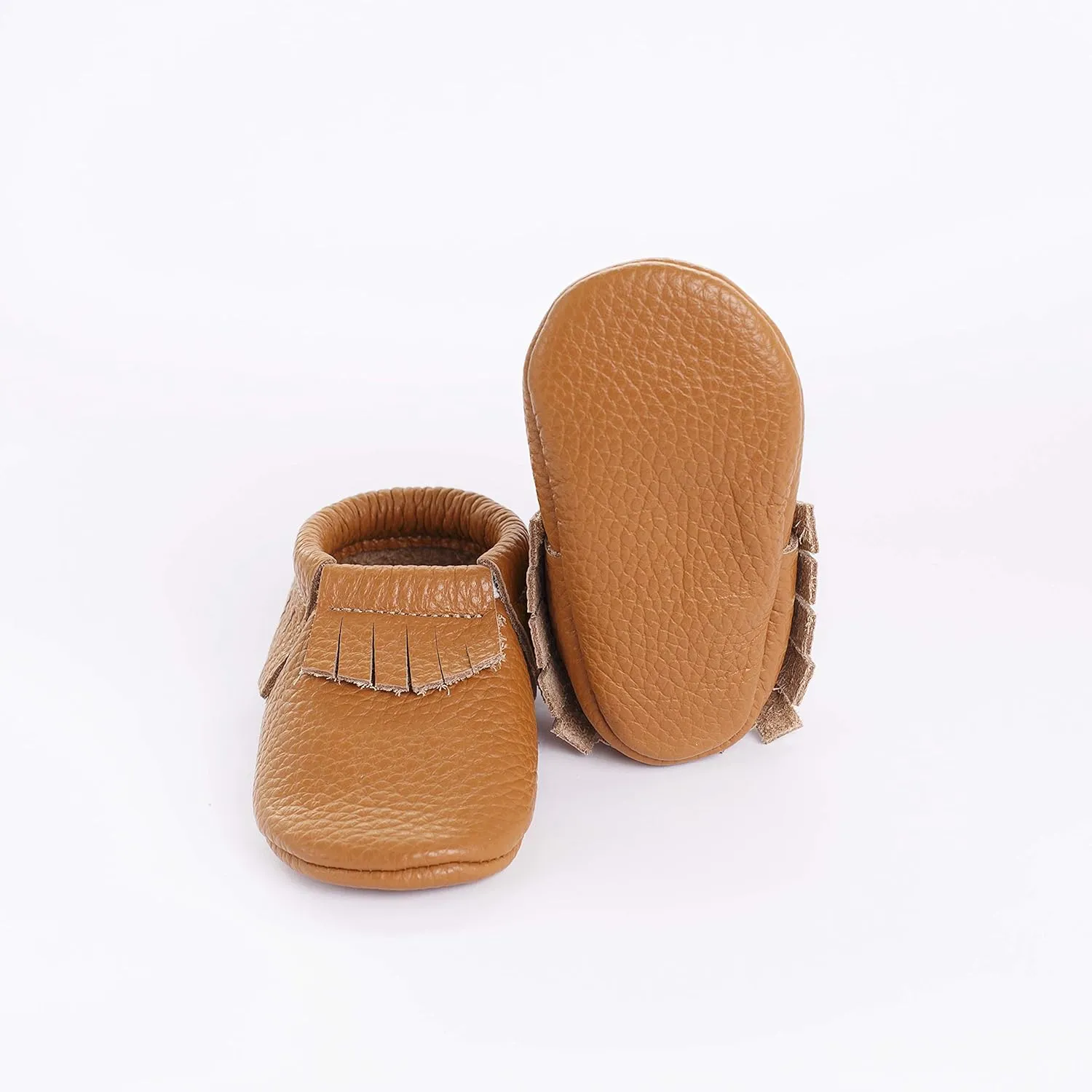 Fringe Baby Moccasins (Italian Leather) Baby Shoes, Soft Sole Baby Shoes, Newborns, Infants & Toddlers - Handmade Genuine Leather Baby Boy Shoes, Baby Girl Shoes