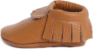 Fringe Baby Moccasins (Italian Leather) Baby Shoes, Soft Sole Baby Shoes, Newborns, Infants & Toddlers - Handmade Genuine Leather Baby Boy Shoes, Baby Girl Shoes