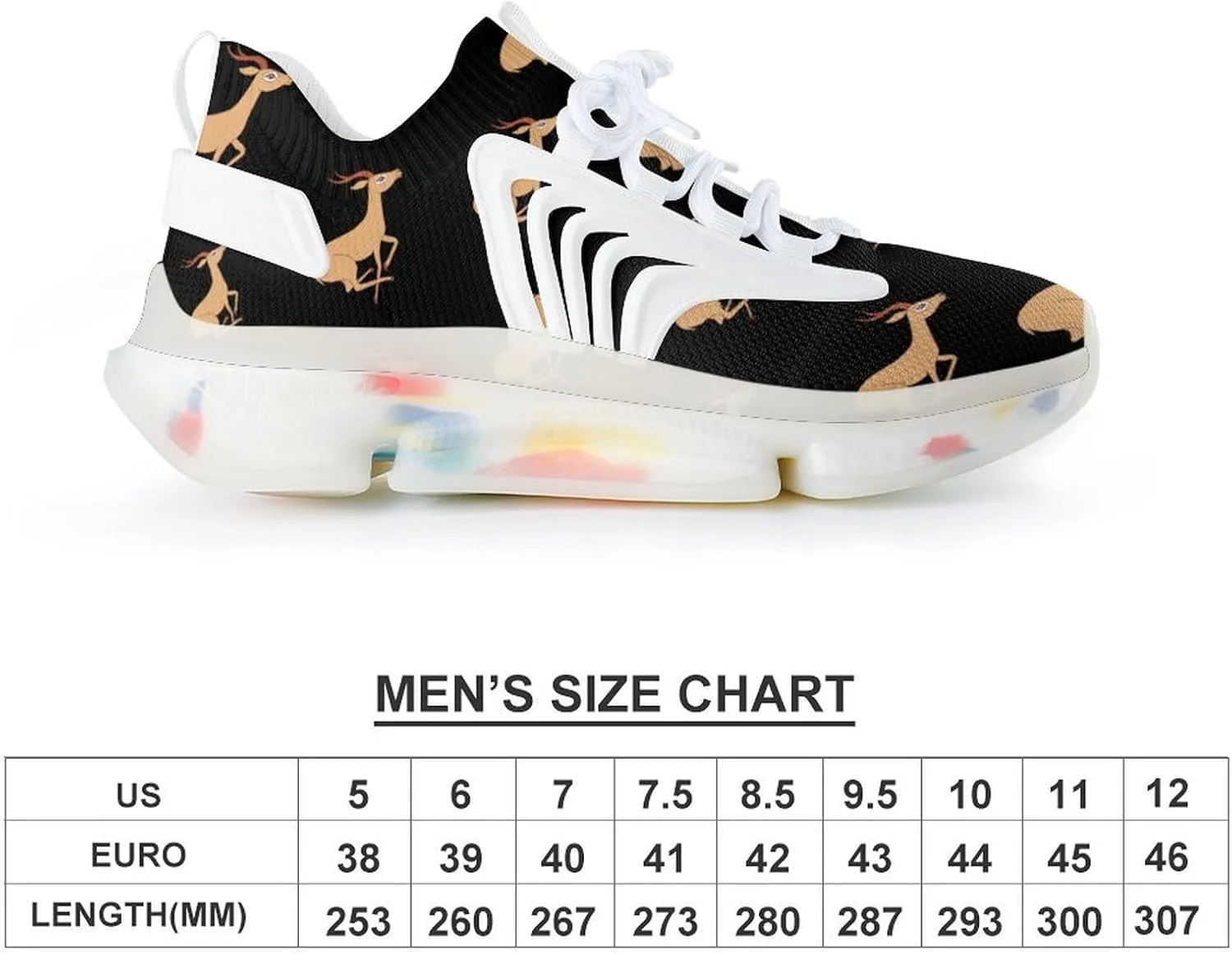 Gazelle Animal African Antelope Men's Running Shoes Lightweight Walking Shoe Breathable Sneaker