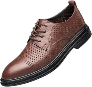Genuine Leather Oxford Shoes for Men Business Formal Dress Shoes