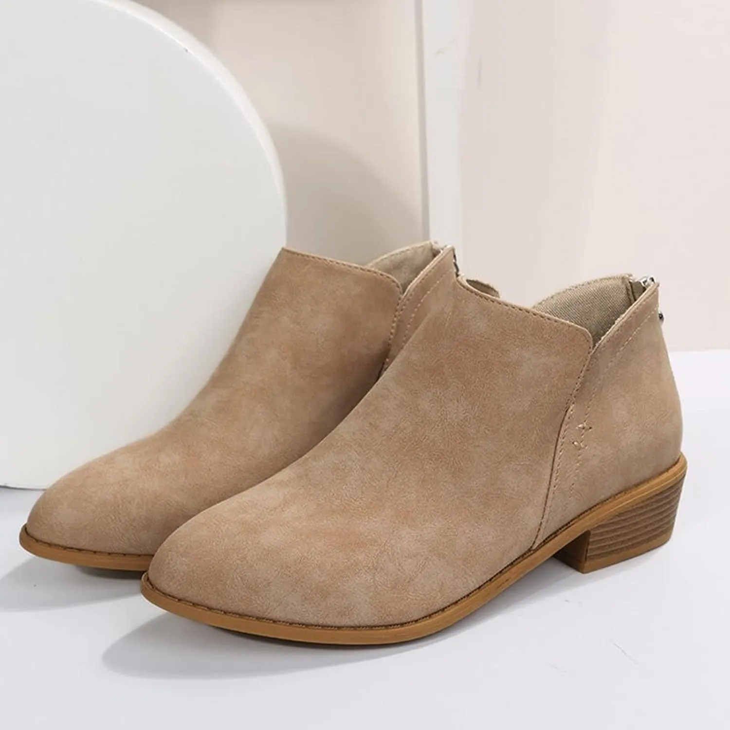 Gibobby Boots for Women Fashion Embroidery Western Boots Slip On Wide Calf Square Toe Chunky Heel Knee High Booties 52