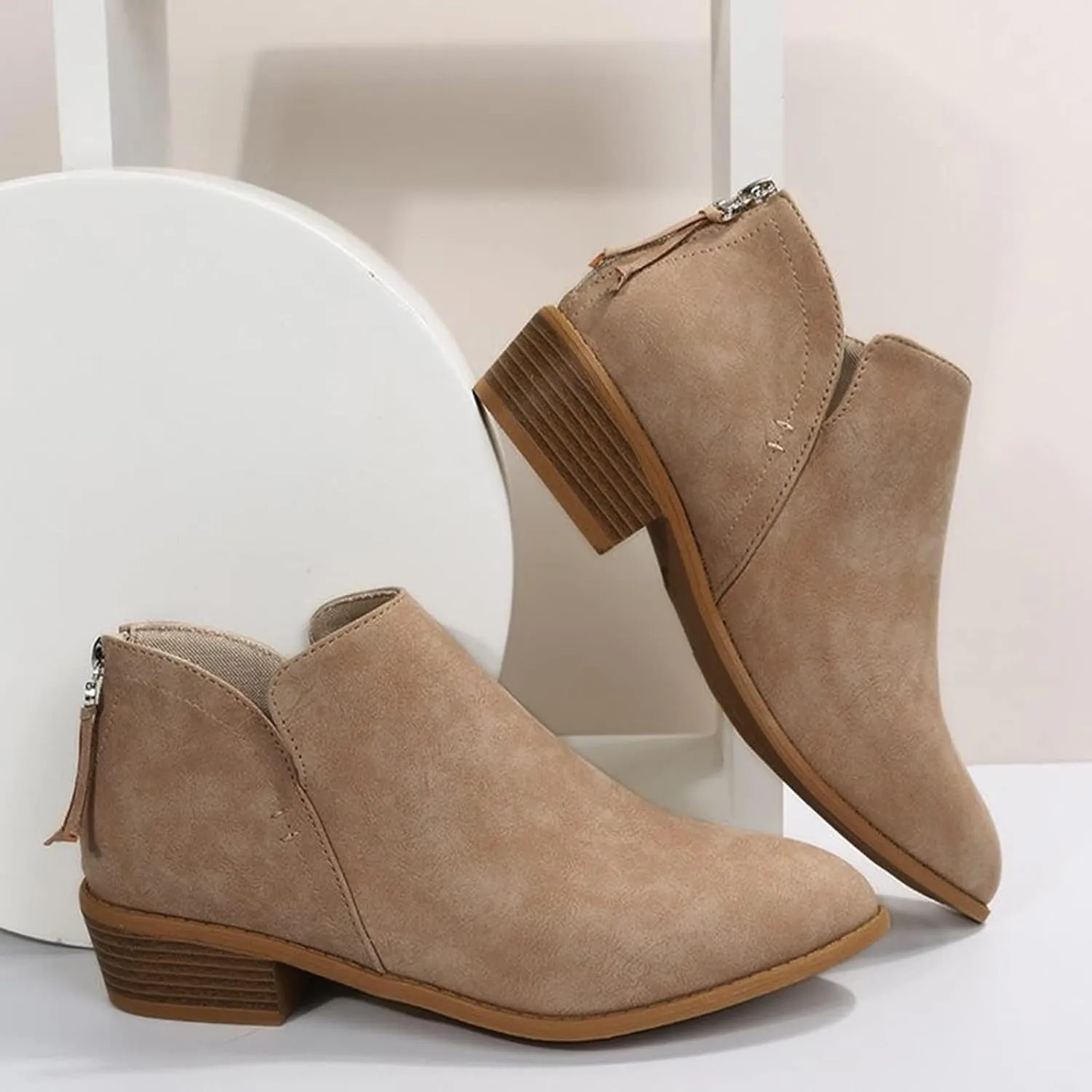 Gibobby Boots for Women Fashion Embroidery Western Boots Slip On Wide Calf Square Toe Chunky Heel Knee High Booties 52