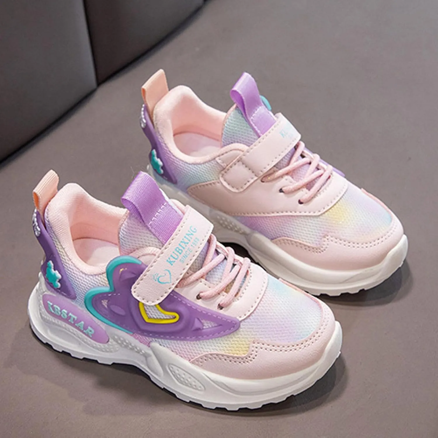 Girls Shoes Kids Girls Tennis Shoes for Running Athletic Walking Gym Sports Lightweight Breathable Fashion Sneakers