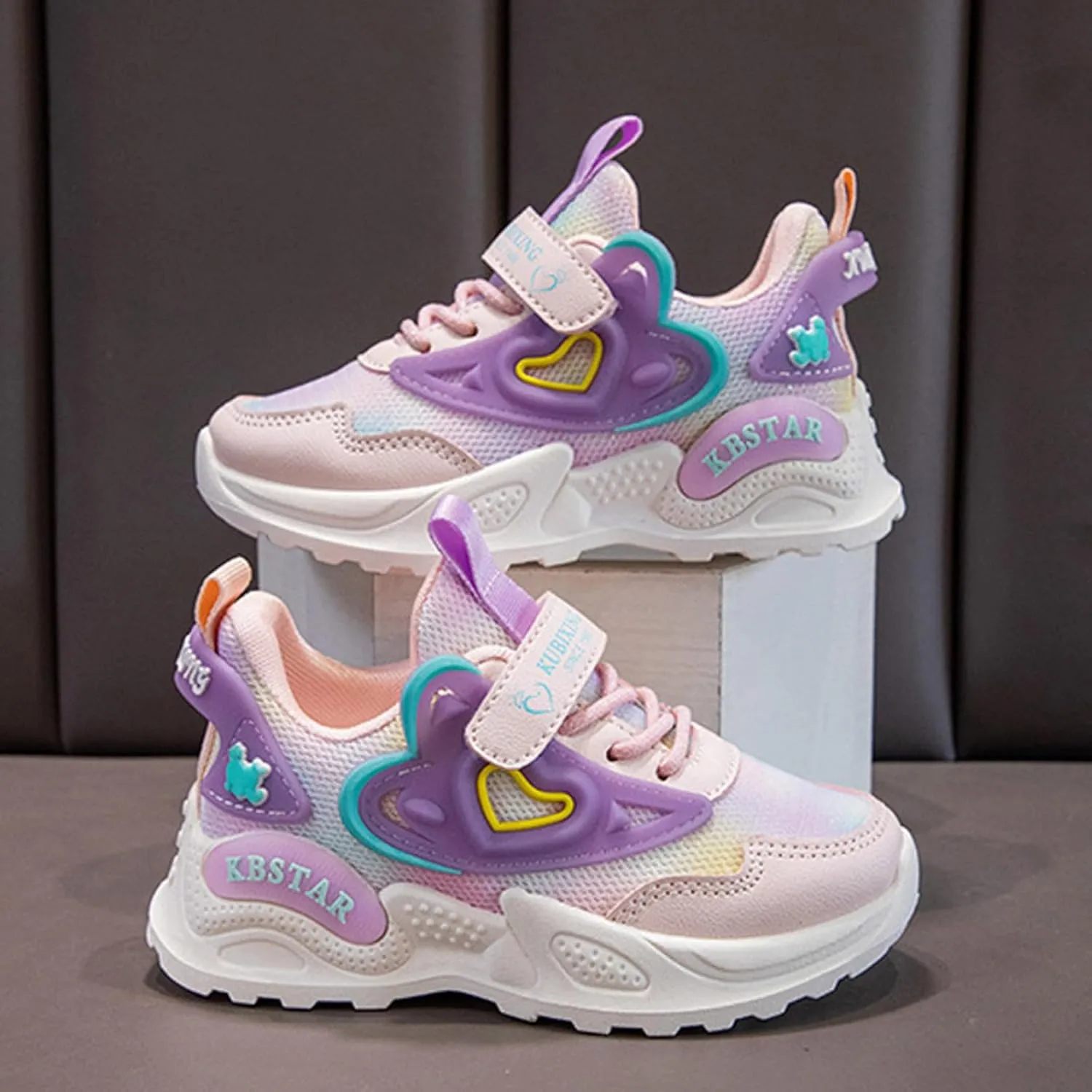 Girls Shoes Kids Girls Tennis Shoes for Running Athletic Walking Gym Sports Lightweight Breathable Fashion Sneakers