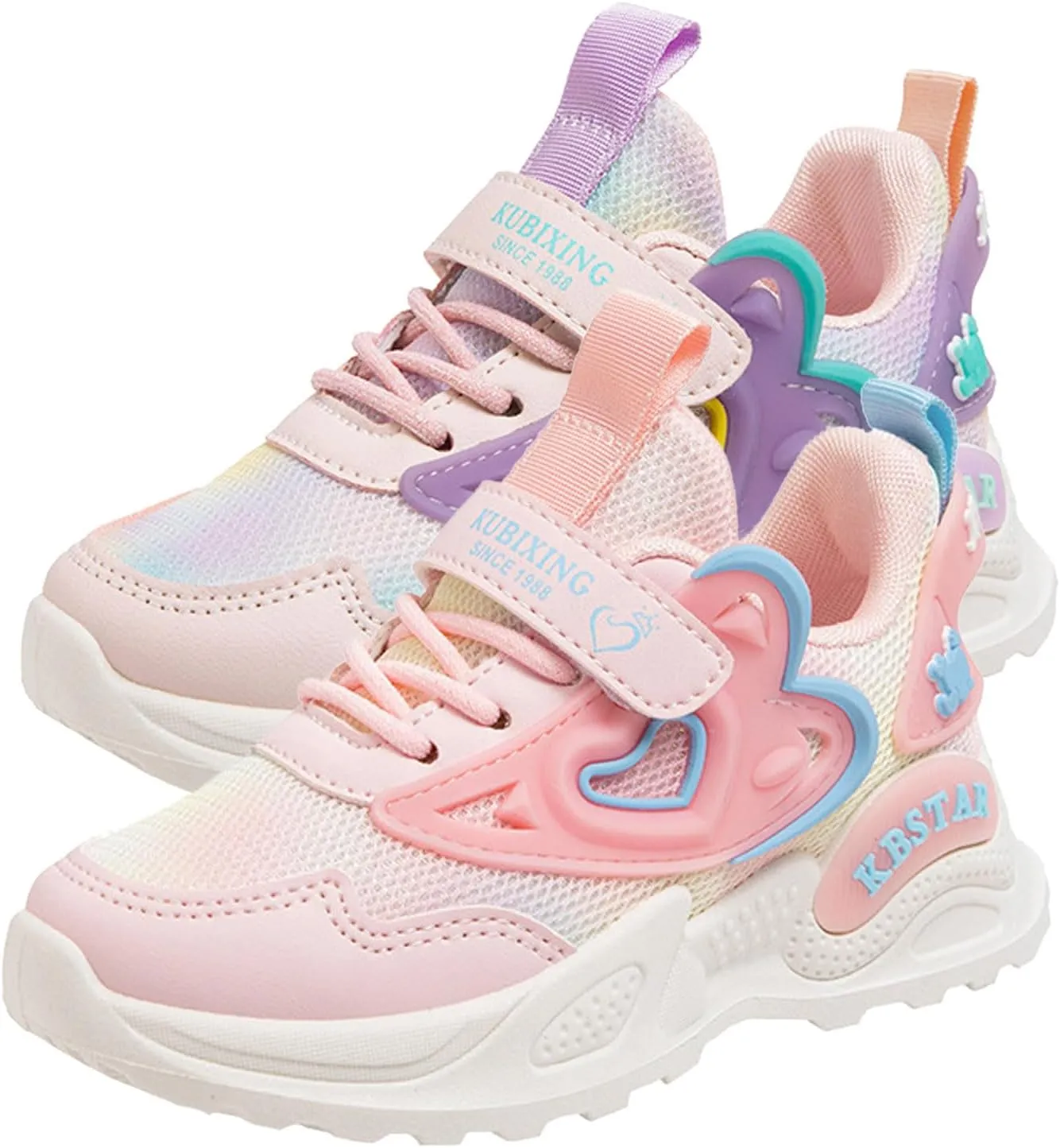 Girls Shoes Kids Girls Tennis Shoes for Running Athletic Walking Gym Sports Lightweight Breathable Fashion Sneakers