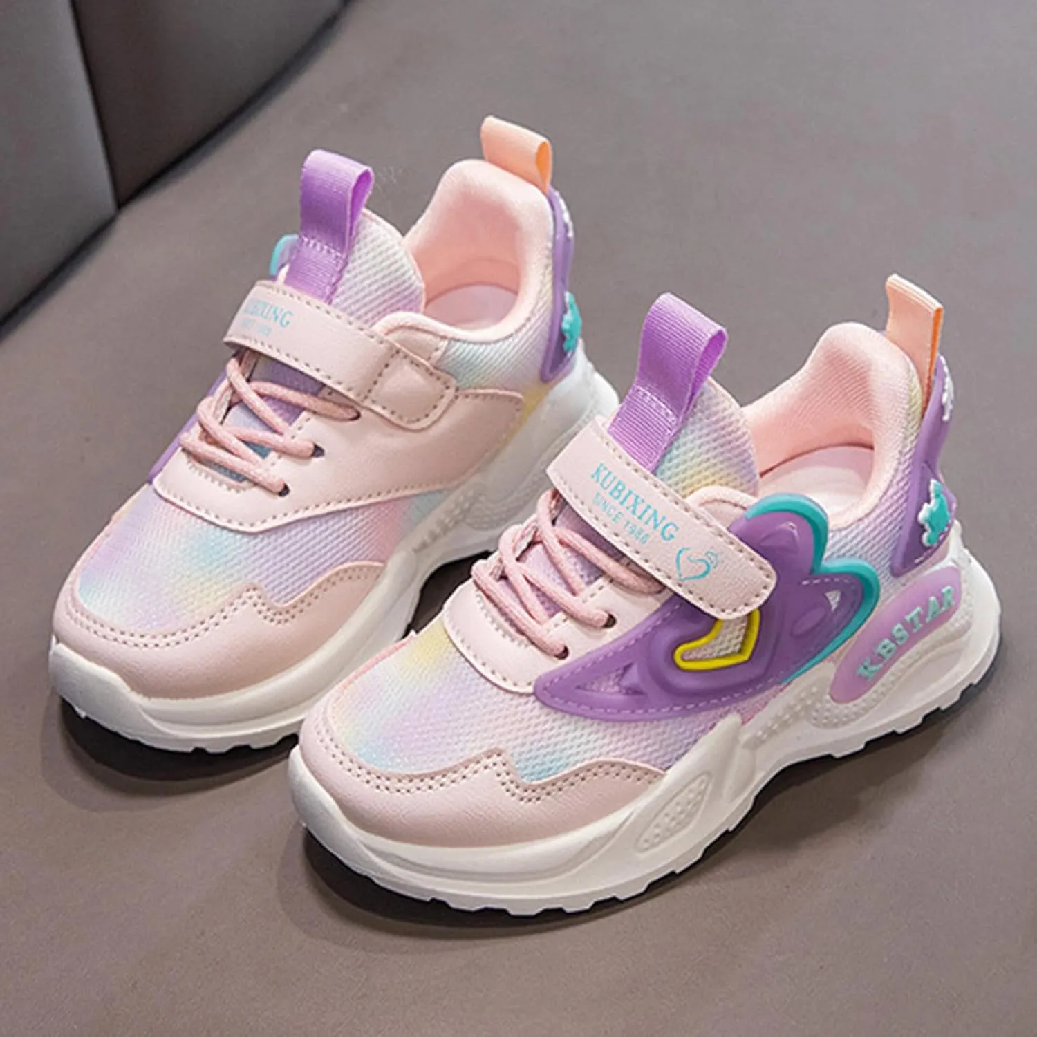 Girls Shoes Kids Girls Tennis Shoes for Running Athletic Walking Gym Sports Lightweight Breathable Fashion Sneakers