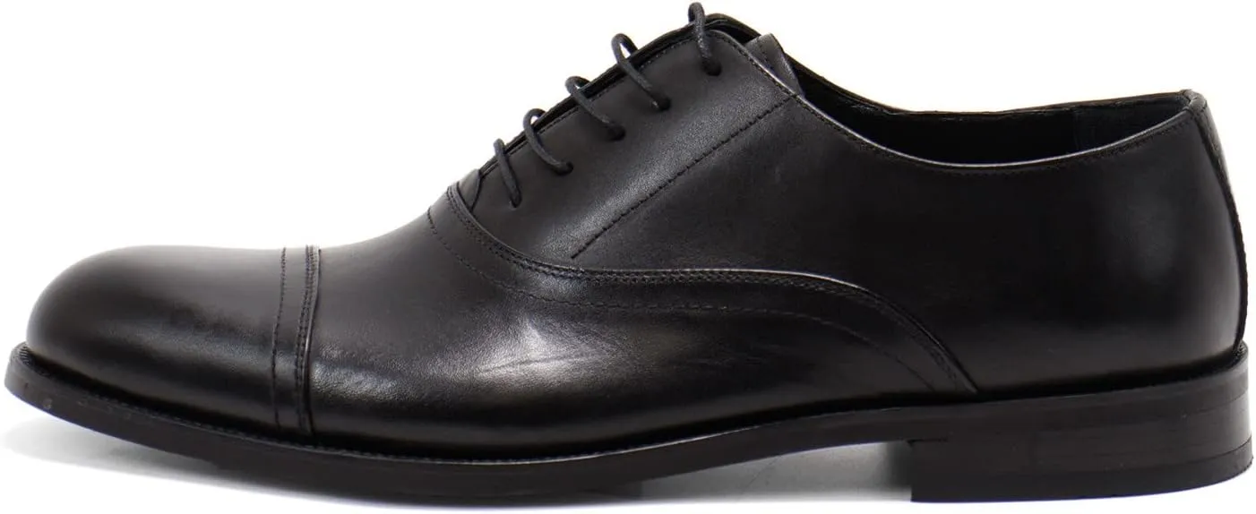Hakki Men's Cinque Leather Cap-Toe Lace-up Oxford Dress Shoes for Men