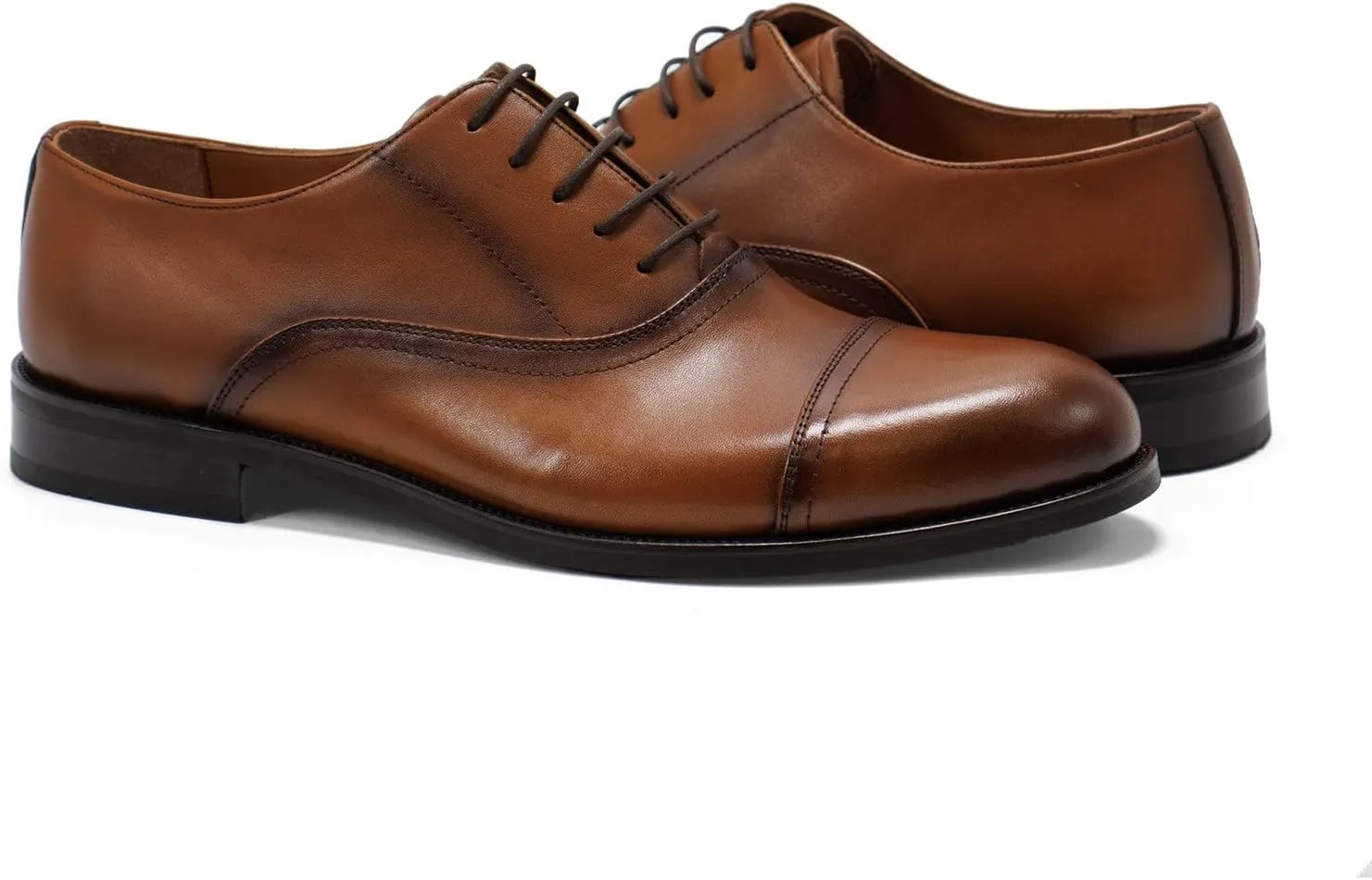 Hakki Men's Cinque Leather Cap-Toe Lace-up Oxford Dress Shoes for Men
